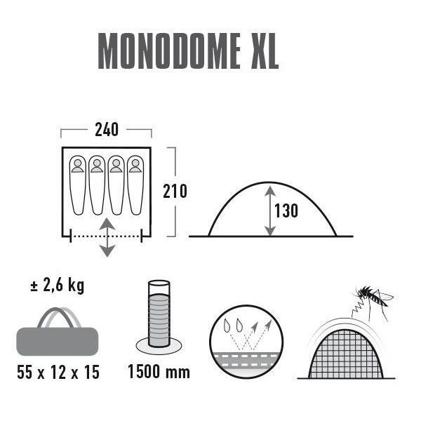 Намет High Peak Monodome XL 4 Pearl (10311) 928138 фото
