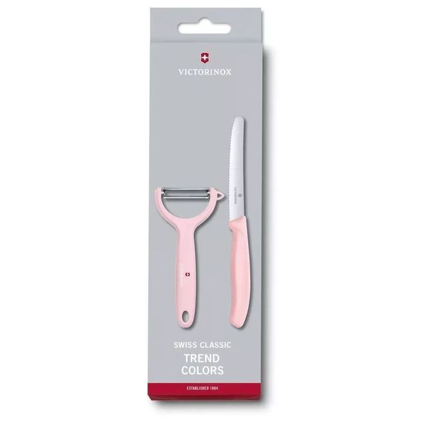 Набір з ножа та овочечистки Victorinox Swiss Classic Paring Set Світло рожевий (6.7116.23L52) V77551977 фото