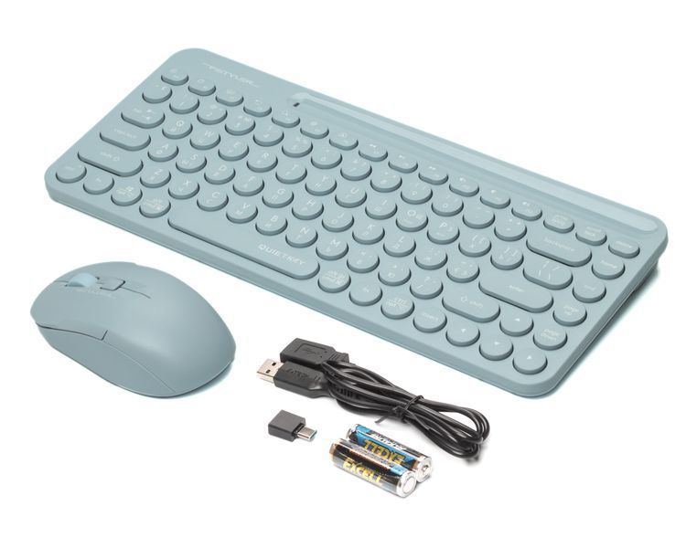 A4Tech Fstyler FG3200 Air (Blue), комплект беспроводной клавиатуры с мышью, цвет голубой FG3200 Air (Blue) 1606370 фото