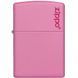 Запальничка Zippo PINK MATTE w/Zippo LOGO 238ZL V77550762 фото 2