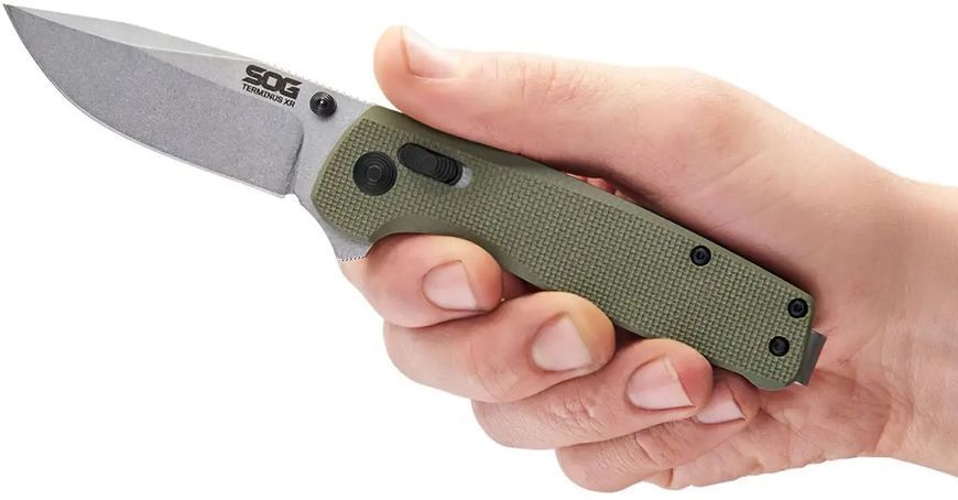Ніж SOG Terminus XR D2 G-10 OD Green SOG-TM1022-BX 12580324 фото