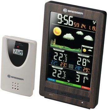 Метеостанция Bresser ClimaTemp WS Colour Wooden 7007320 фото