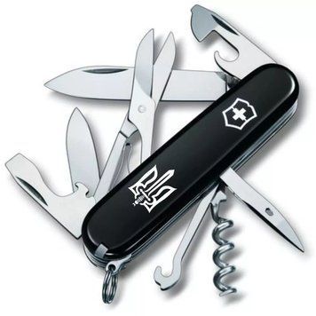 Швейцарський ніж Victorinox Climber Ukraine 91 мм 14 функцій Тризуб ОУН (1.3703.3_T0300u) V77552906 фото