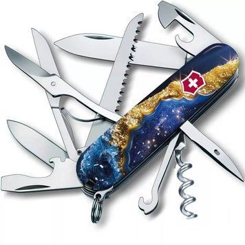 Швейцарський ніж Victorinox Huntsman Золотисто-блакитний кристал 1.3713.3_R2040pk V77554525 фото