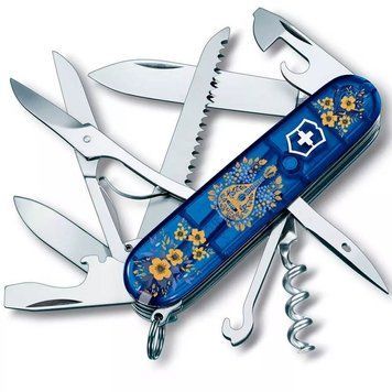 Швейцарський ніж Victorinox Huntsman Ukraine 91 мм 15 функцій Українські мотиви (1.3713.T2_T1370u) V77552789 фото