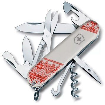 Швейцарський ніж Victorinox Climber Ukraine Вишиванка 91 мм (1.3703.7_T0051r) V77552917 фото