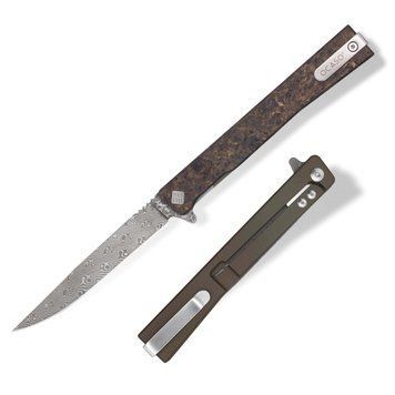 Ніж Ocaso Solstice Fat Carbon Gold Damascus 10IFG 4008990 фото