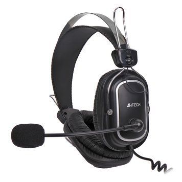 Наушники A4-Tech HU-50 USB с микрофоном, черные HU-50 (Black) 1604877 фото