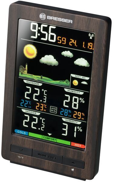 Метеостанция Bresser ClimaTemp WS Colour Wooden 7007320 фото