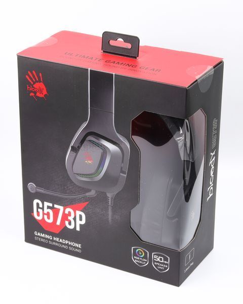 Гарнітура ігрова Bloody G573P з підсвічуванням, USB+3,5 jack G573P Bloody (Black) 1605395 фото