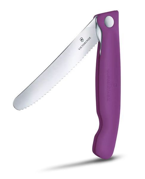 Нож для пикника складной Victorinox Swiss Classic Picnic Серрейтор Фиолетовый 6.7835.FC1 V77554438 фото