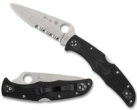 Ніж Spyderco Endura 4 Thin Red Line FRN VG-10 Limited Edition Напівсеррейтор C10FPSBKRD 871488 фото