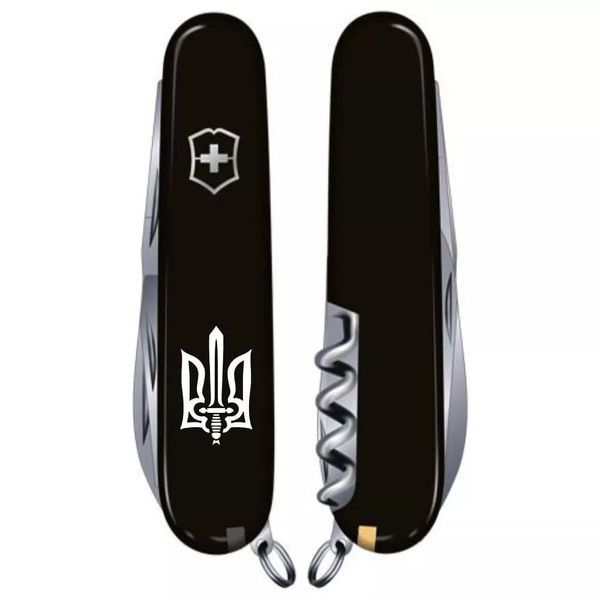 Швейцарський ніж Victorinox Climber Ukraine 91 мм 14 функцій Тризуб ОУН (1.3703.3_T0300u) V77552906 фото