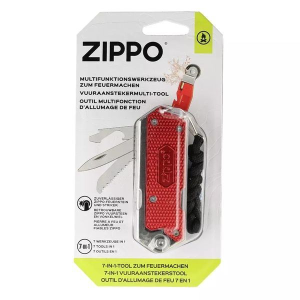 Ніж мультитул 7 в 1 для для аварійного розведення вогню Zippo Fire Starting Multi-Tool блістер на картоні 2007553 77890045 фото