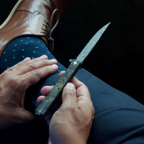 Ніж Ocaso Solstice Fat Carbon Gold Damascus 10IFG 4008990 фото