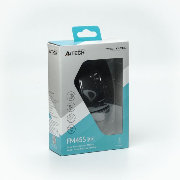 Мышь A4Tech Fstyler FM45S (Stone Grey), USB, цвет черный+серый FM45S Air (Stone Grey) 1606354 фото