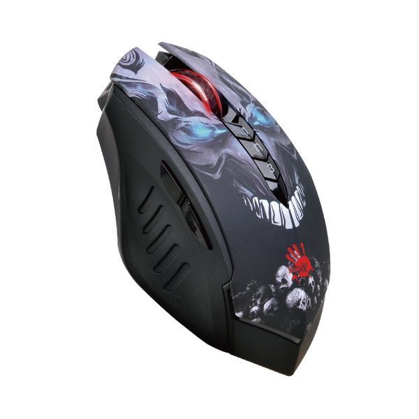 Мышь игровая беспроводная A4-Tech Bloody R80 Plus, черная с рисунком R80 Plus Bloody (Skull) 1605780 фото
