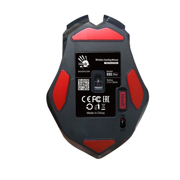 Мышь игровая беспроводная A4-Tech Bloody R80 Plus, черная с рисунком R80 Plus Bloody (Skull) 1605780 фото