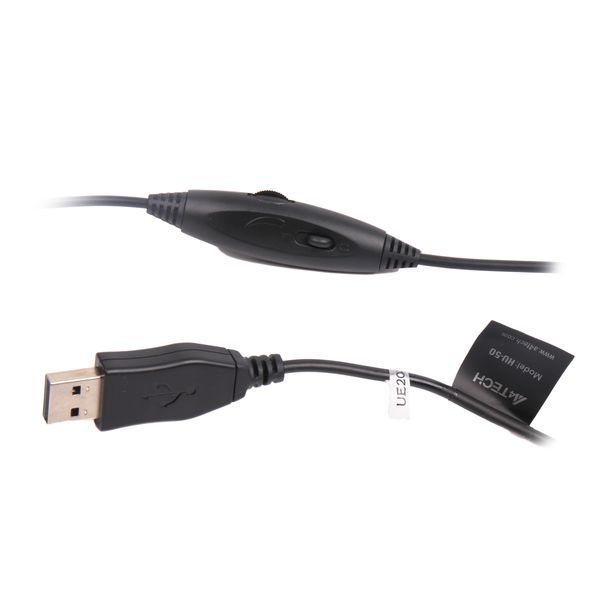 Навушники A4-Tech HU-50 USB з мікрофоном,чорні HU-50 (Black) 1604877 фото