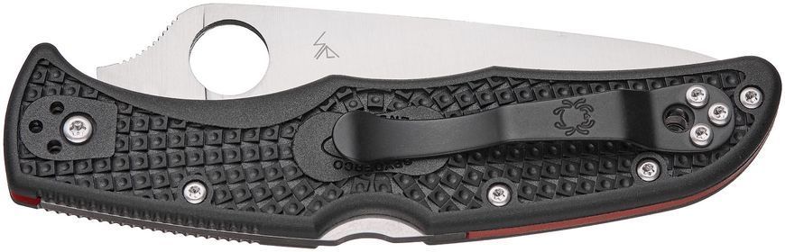 Ніж Spyderco Endura 4 Thin Red Line FRN VG-10 Limited Edition Напівсеррейтор C10FPSBKRD 871488 фото
