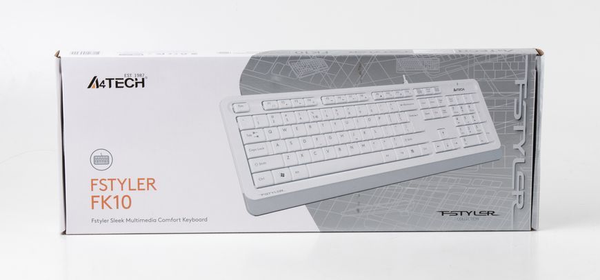 Клавиатура A4Tech Fstyler FK10 (White), USB, белый FK10 (White) 1604052 фото