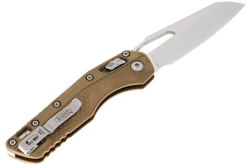 Ніж Microtech MSI Single Edge Tri-Grip Stonewash Dark Earth 210T-10PMDE 14090649 фото