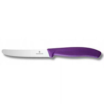 Ніж та для різки томатів Victorinox Swiss Classic Tomato&Table Серрейтор Фіолетовий 6.7835.C1 V77554437 фото