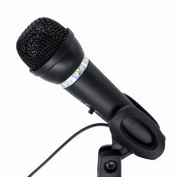 Микрофон настольный MIC-D-04, с подставкой, 3.5 Jack, черный цвет MIC-D-04 1604993 фото