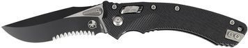 Ніж Microtech Amphibian Black Blade PS Black Напівсеррейтор 137RL-2FLGTBK 14090565 фото
