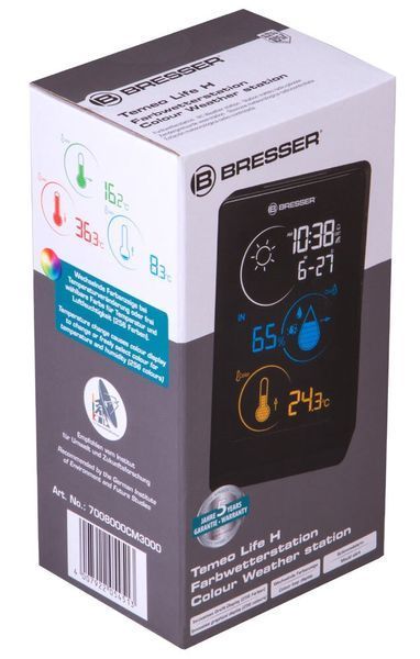 Метеостанция Bresser Colour Temeo Life H Black 7008000CM3000 фото