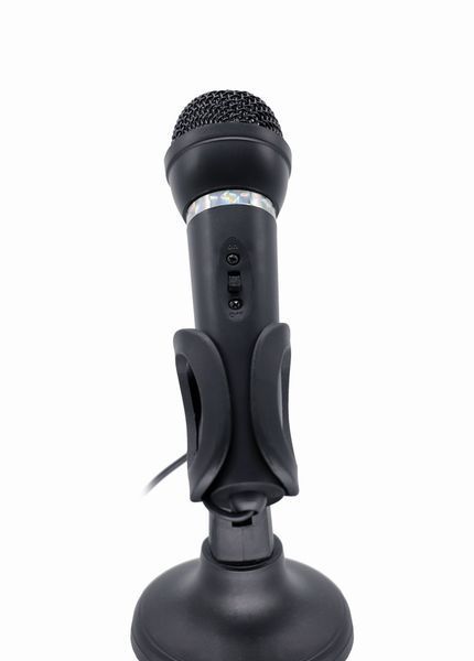 Мікрофон настільний MIC-D-04, з підставкою, 3.5 Jack, чорний колір MIC-D-04 1604993 фото