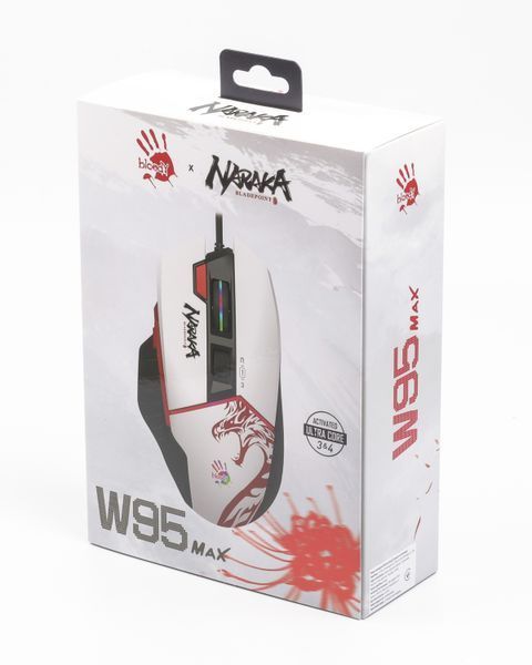 Миша ігрова A4Tech W95 Max Bloody, колір білий+чорний, активоване ПЗ Bloody W95 Max Bloody (Naraka) 1605781 фото