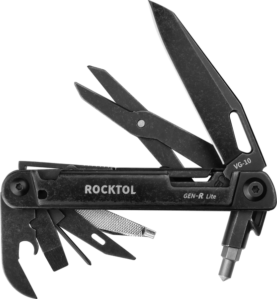Ніж-мультитул Rocktol GEN-R Lite 15 в 1 у шкіряному чохлі. GEN-R Lite 4009510 фото