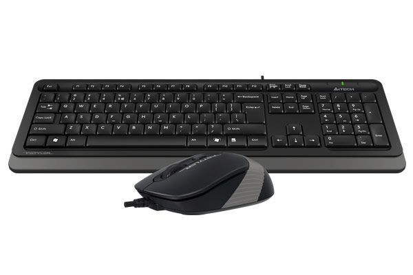 A4Tech Fstyler F1010, комплект дротовий клавіатура з мишою, USB, чорний+сірий колір F1010 (Grey) 1604053 фото