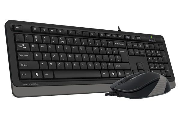 A4Tech Fstyler F1010, комплект дротовий клавіатура з мишою, USB, чорний+сірий колір F1010 (Grey) 1604053 фото