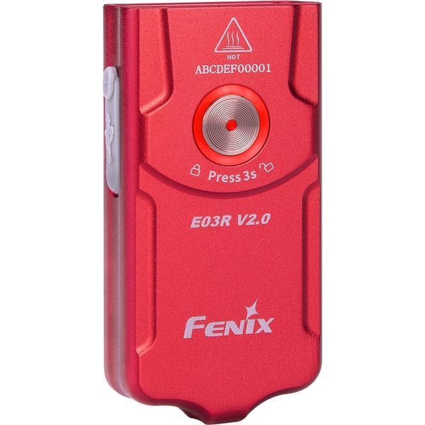 Ліхтар наключний Fenix E03R V2.0, Червоний 97535 фото