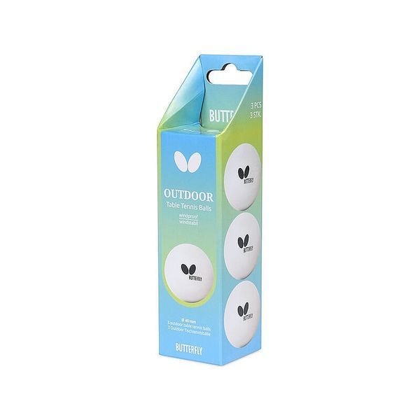 Мячи для настольного тенниса Butterfly Outdoor Balls 3 шт 7012450140 932030 фото
