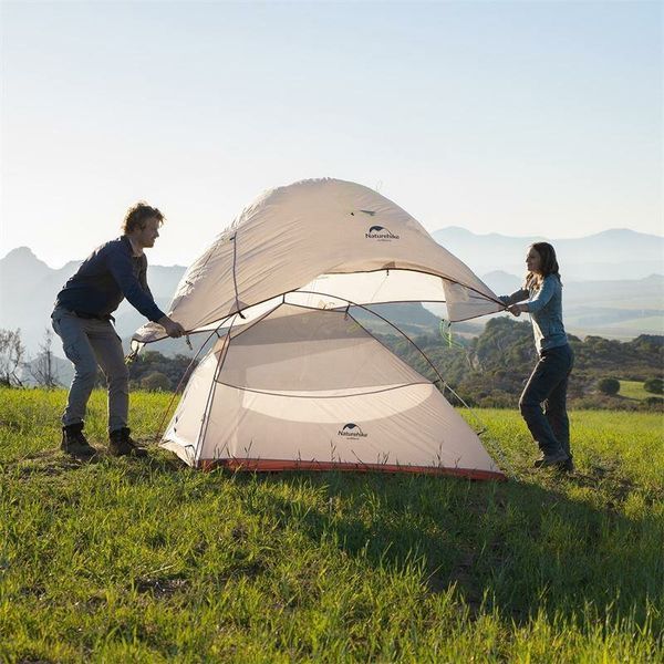 Намет надлегкий одномісний з футпринтом Naturehike Cloud Up 1 Updated NH18T010-T, 20D, сіро-Червоний 82964 фото