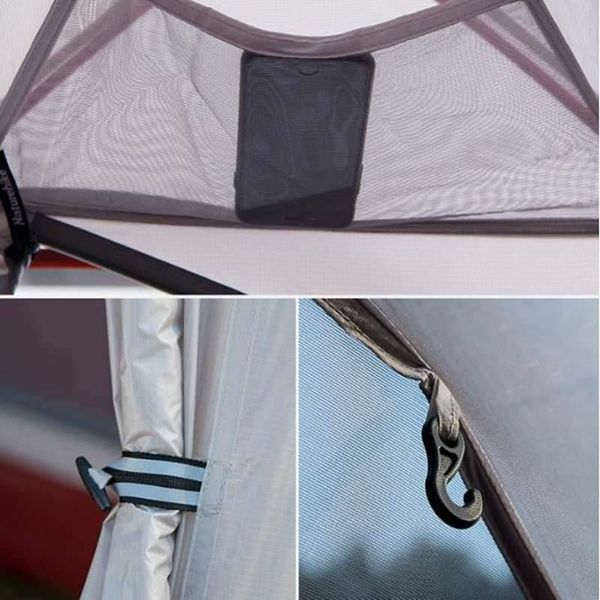 Намет надлегкий одномісний з футпринтом Naturehike Cloud Up 1 Updated NH18T010-T, 20D, сіро-Червоний 82964 фото