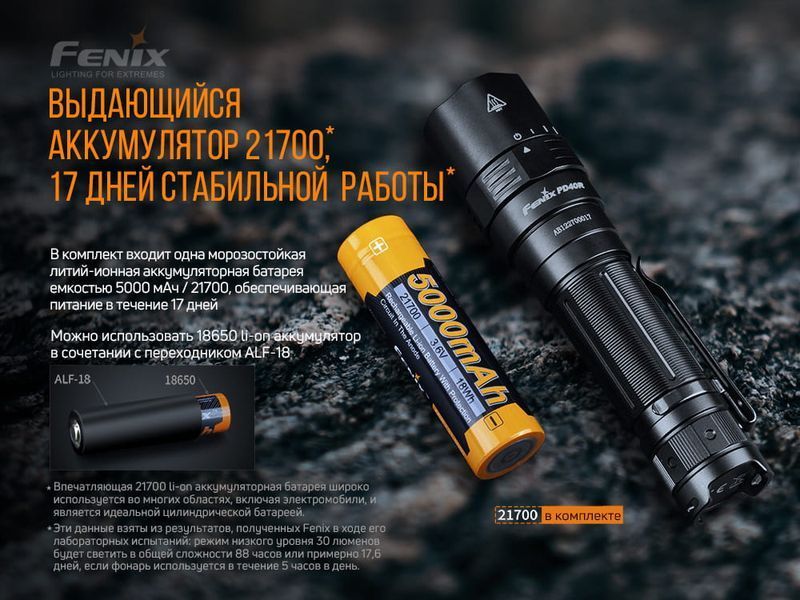 Ліхтар ручний Fenix PD40R V2.0 71256 фото