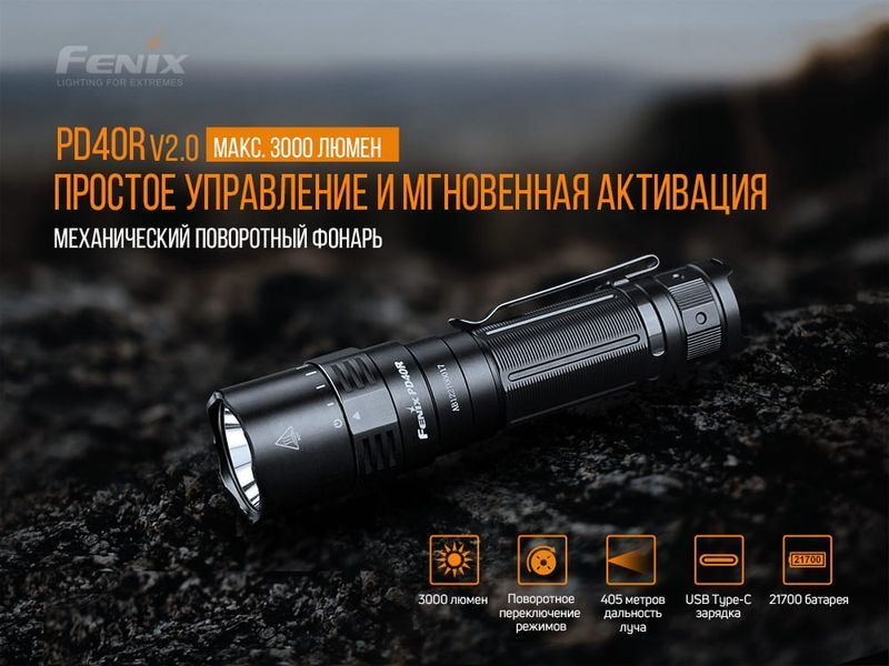 Ліхтар ручний Fenix PD40R V2.0 71256 фото