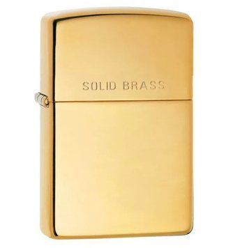 Зажигалка Zippo Reg High Polish Brass 254 V77550768 фото