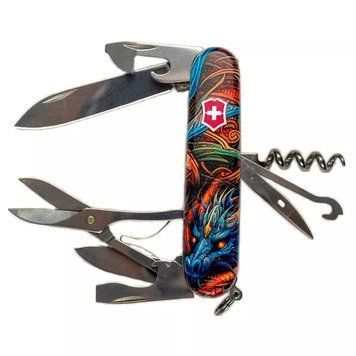 Швейцарський ніж Victorinox Climber Zodiac Сапфіровий дракон 91 мм 14 функцій (1.3703.Z3260p) V77552937 фото
