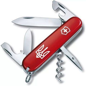 Швейцарський ніж Victorinox Spartan Ukraine 91 мм 12 функцій Тризуб білий (1.3603_T0010u) V77553017 фото