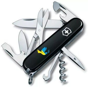 Швейцарський ніж Victorinox Climber Ukraine 91 мм 14 функцій Голуб світу (1.3703.3_T1036u) V77552903 фото