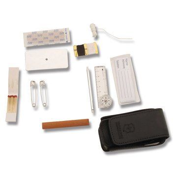 Чохол Victorinox, шкіра, чорний, з набором для виживання 4.0567.3 4000777 фото