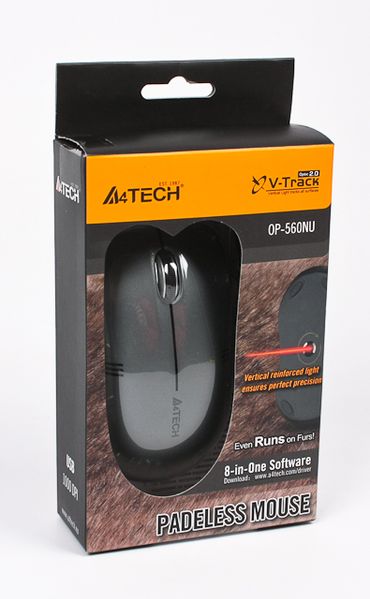 Мышь A4Tech OP-560NU V-Track USB, черная OP-560NU USB (Black) 0202468 фото