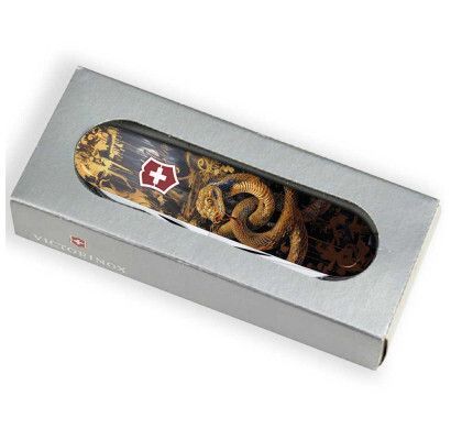 Швейцарский нож Victorinox Swiss Army Climber Zodiac Золотая деревянная змея 1.3703.3_Z4240pk 4009112 фото