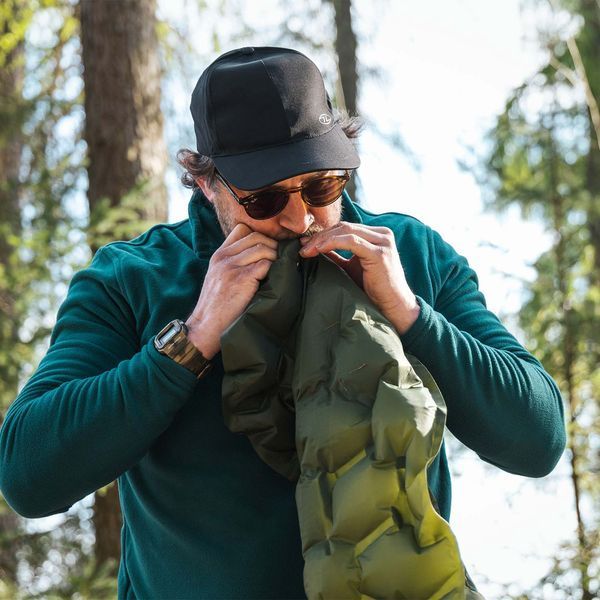 Килимок надувний Highlander Nap-Pak Inflatable Sleeping Mat 5 cm Olive (AIR071) 929796 фото