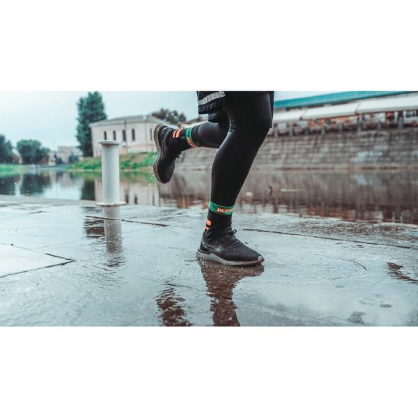 Шкарпетки водонепроникні Dexshell Running, p-p S, з помаранчевими смугами 50657 фото